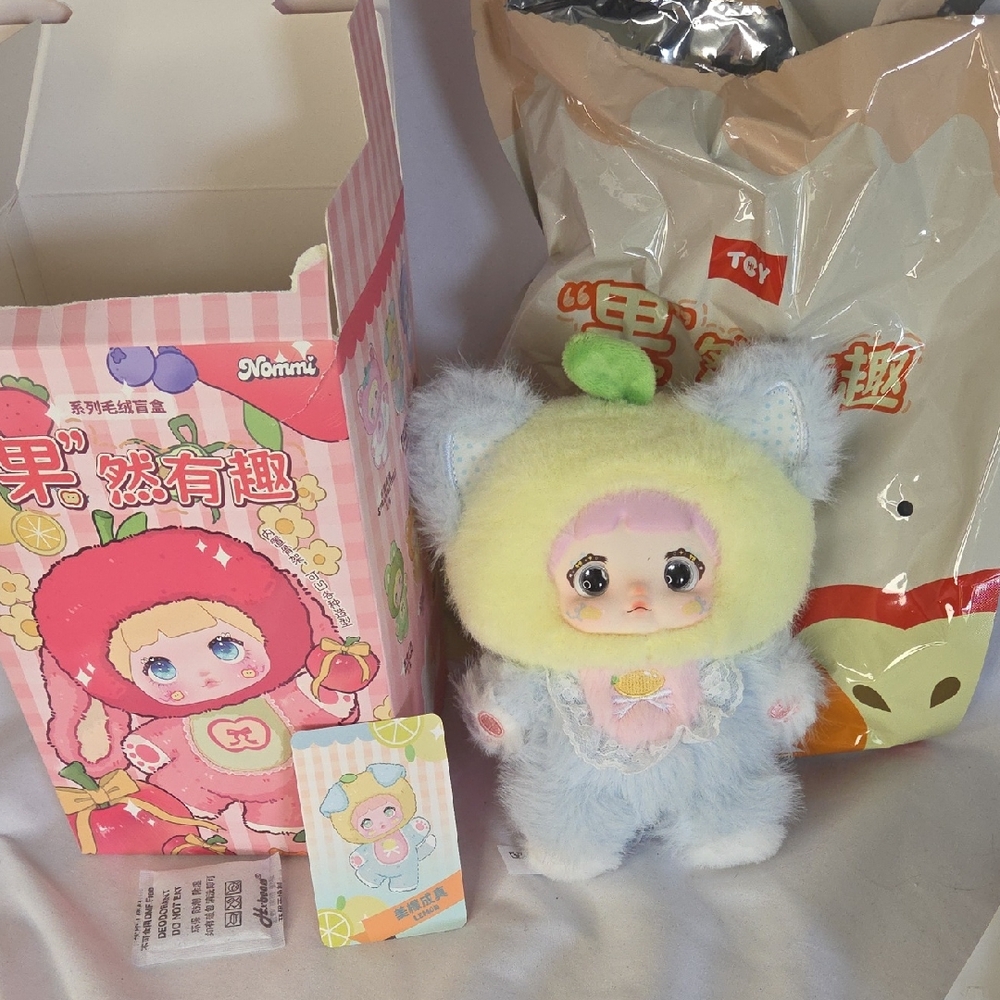Nommi Plush Doll Keychain Lemon Has Been Opened Eyes Change